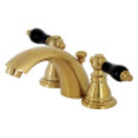 Kingston Brass KB957AKLSB Mini-Widespread Bathroom Faucet with Plastic Pop-Up, Brushed Brass KB957AKLSB